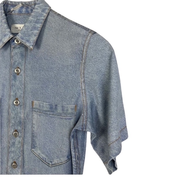 Rag and bone XS Miramar Tulip Dress Light
Wash Tencel Denim Look - Picture 8 of 14